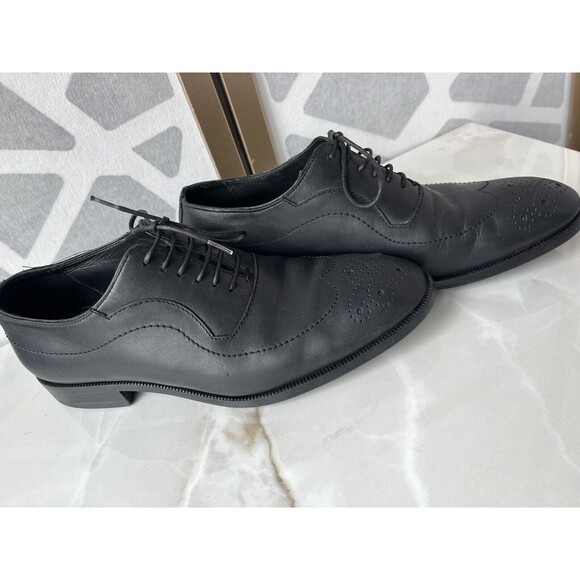Zara Men Oxford Derby Lace Up Black Leather Dress Wingtip Shoes 40 Us 7 main image 7